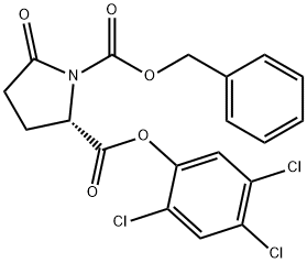 (2S)-5-Oxo-1,2-pyrrolidinedicarboxylic acid 1-benzyl 2-(2,4,5-trichlorophenyl) ester Structure