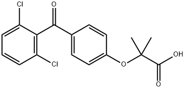 2-[4-(2,6-Dichlorobenzoyl)phenoxy]-2-methylpropanoic acid Structure