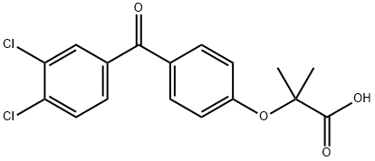 2-[4-(3,4-Dichlorobenzoyl)phenoxy]-2-methylpropanoic acid Structure