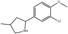 Pyrrolidine, 2-(3-chloro-4-methoxyphenyl)-4-methyl- (9CI) Structure