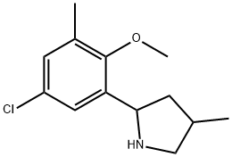 Pyrrolidine, 2-(5-chloro-2-methoxy-3-methylphenyl)-4-methyl- (9CI) Structure