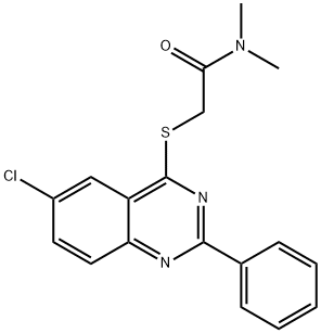 Acetamide, 2-[(6-chloro-2-phenyl-4-quinazolinyl)thio]-N,N-dimethyl- (9CI) Structure