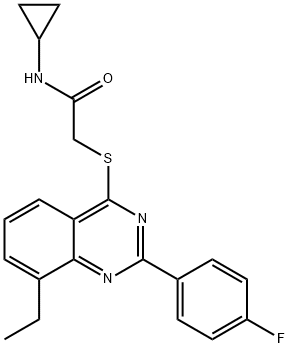 Acetamide, N-cyclopropyl-2-[[8-ethyl-2-(4-fluorophenyl)-4-quinazolinyl]thio]- (9CI) Structure