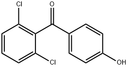 (2,6-dichlorophenyl) (4-hydroxyphenyl) ketone  Structure