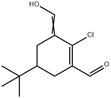 5-TERT-BUTYL-2-CHLORO-3-HYDROXYMETHYLENE-CYCLOHEX-1-ENE CARBOXALDEHYDE Structure