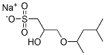 sodium 3-(1,3-dimethylbutoxy)-2-hydroxypropanesulphonate  Structure
