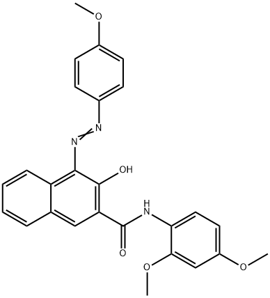 N-(2,4-dimethoxyphenyl)-3-hydroxy-4-[(4-methoxyphenyl)azo]naphthalene-2-carboxamide Structure