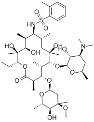 (9S)-9-Deoxo-9-[[(2-methylphenyl)sulfonyl]amino]erythromycin Structure
