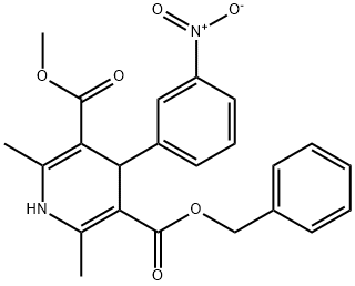 1,4-Dihydro-2,6-dimethyl-4-(3-nitrophenyl)-3,5-pyridinedicarboxylic acid 3-methyl 5-benzyl ester Structure