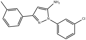 1-(3-CHLOROPHENYL)-3-M-TOLYL-1H-PYRAZOL-5-AMINE Structure