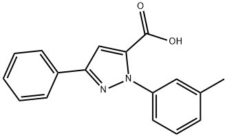 3-PHENYL-1-M-TOLYL-1H-PYRAZOLE-5-CARBOXYLIC ACID Structure