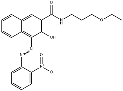 N-(3-ethoxypropyl)-3-hydroxy-4-[(2-nitrophenyl)azo]naphthalene-2-carboxamide Structure