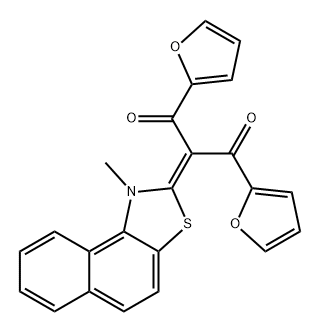 1,3-di-2-furyl-2-(1-methylnaphtho[1,2-d]thiazol-2(1H)-ylidene)propane-1,3-dione Structure