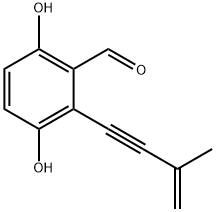 3,6-Dihydroxy-2-(3-methyl-3-buten-1-ynyl)benzaldehyde Structure