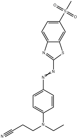 3-[ethyl[4-[[6-(methylsulphonyl)benzothiazol-2-yl]azo]phenyl]amino]propiononitrile Structure