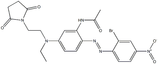 N-[2-[(2-Bromo-4-nitrophenyl)azo]-5-[[2-(2,5-dioxo-1-pyrrolidinyl)ethyl]ethylamino]phenyl]acetamide Structure