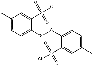 2,2'-Dithiobis[5-methylbenzenesulfonic acid chloride] Structure