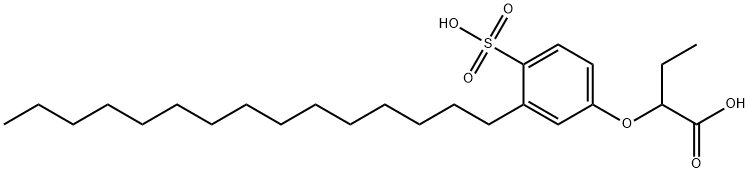2-(3-Pentadecyl-4-sulfophenoxy)butanoic acid Structure