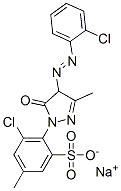 sodium 5-chloro-4-[4-[(2-chlorophenyl)azo]-4,5-dihydro-3-methyl-5-oxo-1H-pyrazol-1-yl]toluene-3-sulphonate  Structure