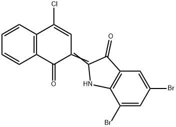 5,7-Dibromo-2-(4-chloro-1-oxonaphthalen-2(1H)-ylidene)-1H-indol-3(2H)-one Structure