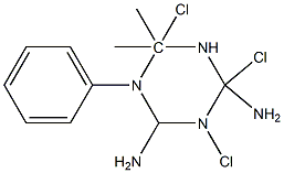 1,3,5-triazine,4,6-diamino-1,2-dihydro-2,2-dimethyl-1-phenyl-,2,4,5-trichloro                                                                                                                                                                                                                                                                                                                                                                                                                                        Structure