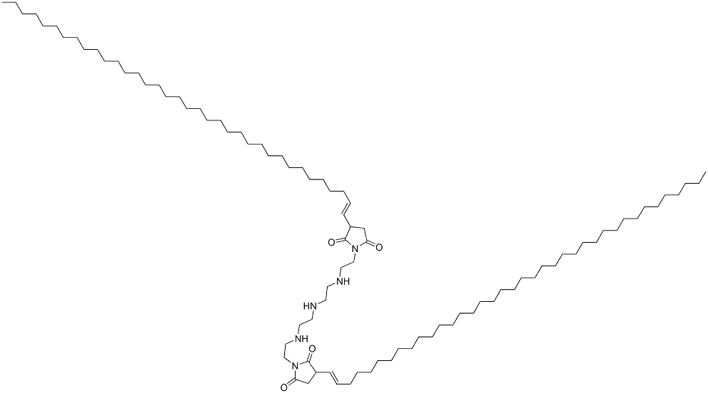 1-[2-[[2-[[2-[[2-[3-(hexatriacontenyl)-2,5-dioxo-1-pyrrolidinyl]ethyl]amino]ethyl]amino]ethyl]amino]ethyl]-3-(octatriacontenyl)pyrrolidine-2,5-dione Structure