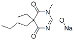 5-Butyl-5-ethyl-1-methyl-2-sodiooxy-4,6(1H,5H)-pyrimidinedione Structure