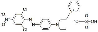 1-[2-[[4-[(2,6-dichloro-4-nitrophenyl)azo]phenyl]ethylamino]ethyl]pyridinium hydrogen sulphate Structure