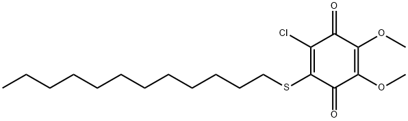 5-Chloro-2,3-dimethoxy-6-(dodecylthio)-1,4-benzoquinone Structure