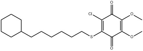5-Chloro-6-[(6-cyclohexylhexyl)thio]-2,3-dimethoxy-1,4-benzoquinone Structure