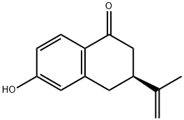 (S)-3,4-Dihydro-6-hydroxy-3-isopropenylnaphthalen-1(2H)-one Structure