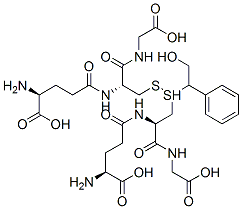 S-(1-phenyl-2-hydroxyethyl)glutathione Structure