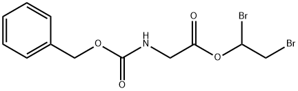 N-(Benzyloxycarbonyl)glycine 1,2-dibromoethyl ester Structure