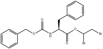 N-Benzyloxycarbonyl-3-phenyl-L-alanine 1,2-dibromoethyl ester Structure