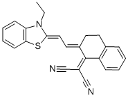 PROPANEDINITRILE, [2-[(3-ETHYL-2(3H)-BENZOTHIAZOLYLIDENE)ETHYLIDENE]-3,4-DIHYDRO-1(2H)-NAPHTHALENYLIDENE]- Structure