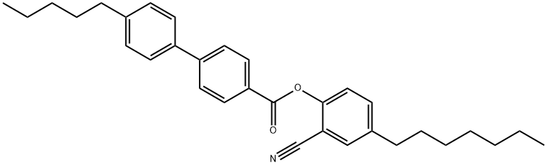 2-cyano-4-heptylphenyl 4'-pentyl[1,1'-biphenyl]-4-carboxylate Structure