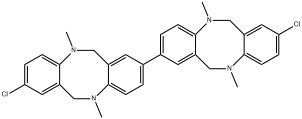 8,8'-DICHLORO-5,11,5',11'-TETRAMETHYL-5,6,11,12,5',6',11',12'-OCTAHYDRO-[2,2']BI[DIBENZO[B,F][1,5]DIAZOCINYL] Structure