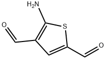 2,4-Thiophenedicarboxaldehyde, 5-amino- (9CI) Structure