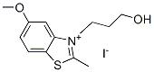 3-(3-hydroxypropyl)-5-methoxy-2-methylbenzothiazolium iodide Structure
