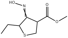 3-Thiophenecarboxylicacid,5-ethyltetrahydro-4-(hydroxyimino)-,methylester(9CI) Structure