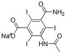 5-Acetylamino-2,4,6-triiodoisophthalamic acid sodium salt Structure