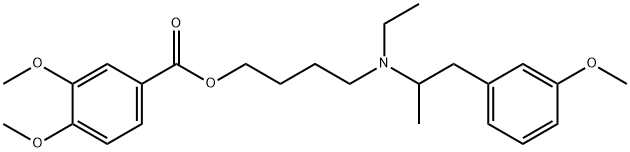 3,4-Dimethoxybenzoic acid 4-[ethyl[2-(3-methoxyphenyl)-1-methylethyl]amino]butyl ester Structure