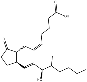 (5Z,13E,15R)-15-Hydroxy-16-methyl-9-oxoprosta-5,13-dien-1-oic acid Structure