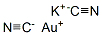 potassium gold(+1) cation dicyanide Structure