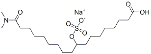 sodium hydrogen N,N-dimethyl-10-(sulphonatooxy)octadecanamidate Structure