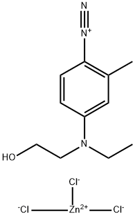 4-[ethyl(2-hydroxyethyl)amino]-2-methylbenzenediazonium trichlorozincate Structure