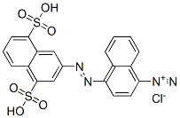 4-[(4,8-disulpho-2-naphthyl)azo]naphthalene-1-diazonium chloride  Structure