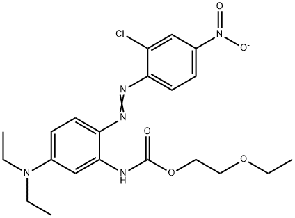 2-ethoxyethyl [2-[(2-chloro-4-nitrophenyl)azo]-5-(diethylamino)phenyl]carbamate  Structure