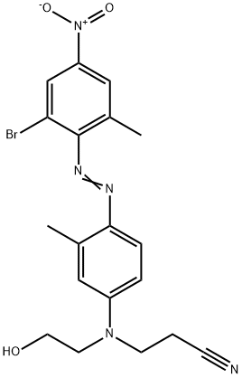 3-[[4-[(2-bromo-6-methyl-4-nitrophenyl)azo]-3-methylphenyl](2-hydroxyethyl)amino]propiononitrile  Structure