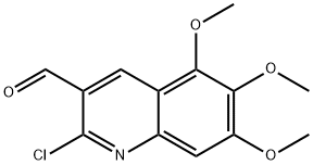 2-CHLORO-5,6,7-TRIMETHOXY-QUINOLINE-3-CARBALDEHYDE Structure